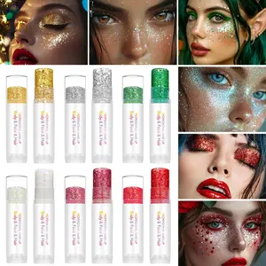 All In One Decorative Glitter Stick Mixed Large Glitter Particles Quick Application For Festival Cosplay Stage Use