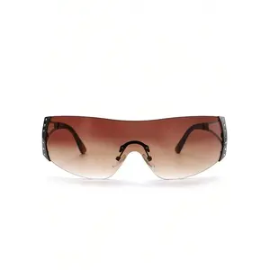 Unisex Vintage Y2K Sunglasses - Durable Plastic Frame, UV Protection Lens, Trendy Ombre Tinted Plastic Eyewear for Everyday & Outdoor Use