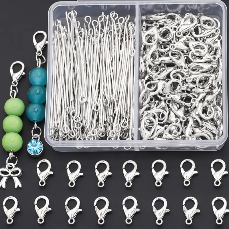 150pcs Lobster Clasp Kit, Jewelry Making Supplies, Clasps for Jewelry Making, DIY Bag Accessories, Keychain Materials, Handmade Jewelry Parts, Holiday Gift