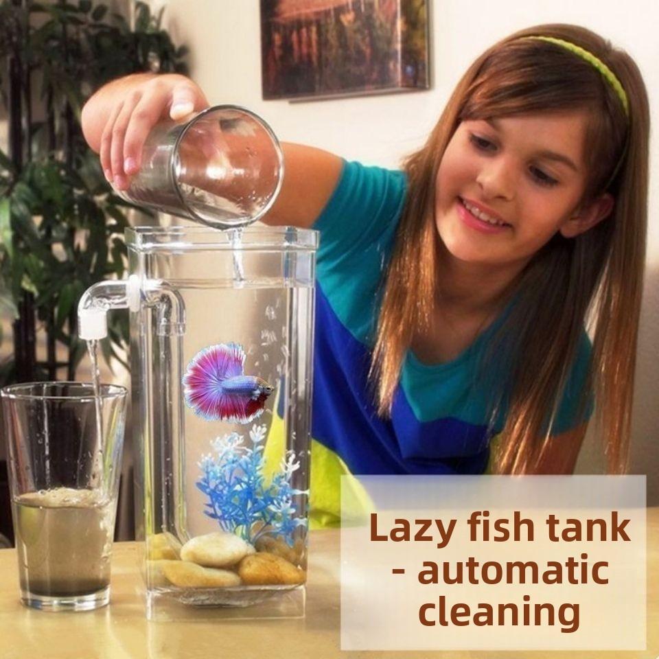 Douyu Fish Tank Tropical Small Fish Self Cleaning Aquarium Desktop Mini Micro Landscape Ecological Tank No Water Change Creative