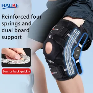 Adjustable Hinge Knee Support Brace, Quick Rebound Spring Stabilizer, Ideal for Fitness Exercises, Unisex Design, Comfortable & Durable