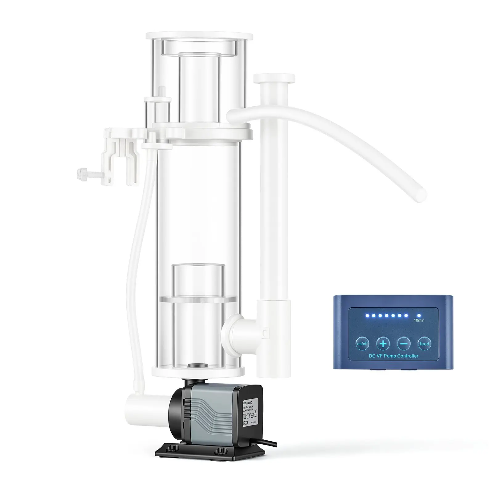 VEVOR Protein Skimmer for 30-80 Gal Saltwater Aquarium Hang On with DC Pump, Protein Skimmer with DC Pinwheel Pump, Adjustable Control, for 30-80 Gal Medium Saltwater Aquariums Reef Tank Fish Tank