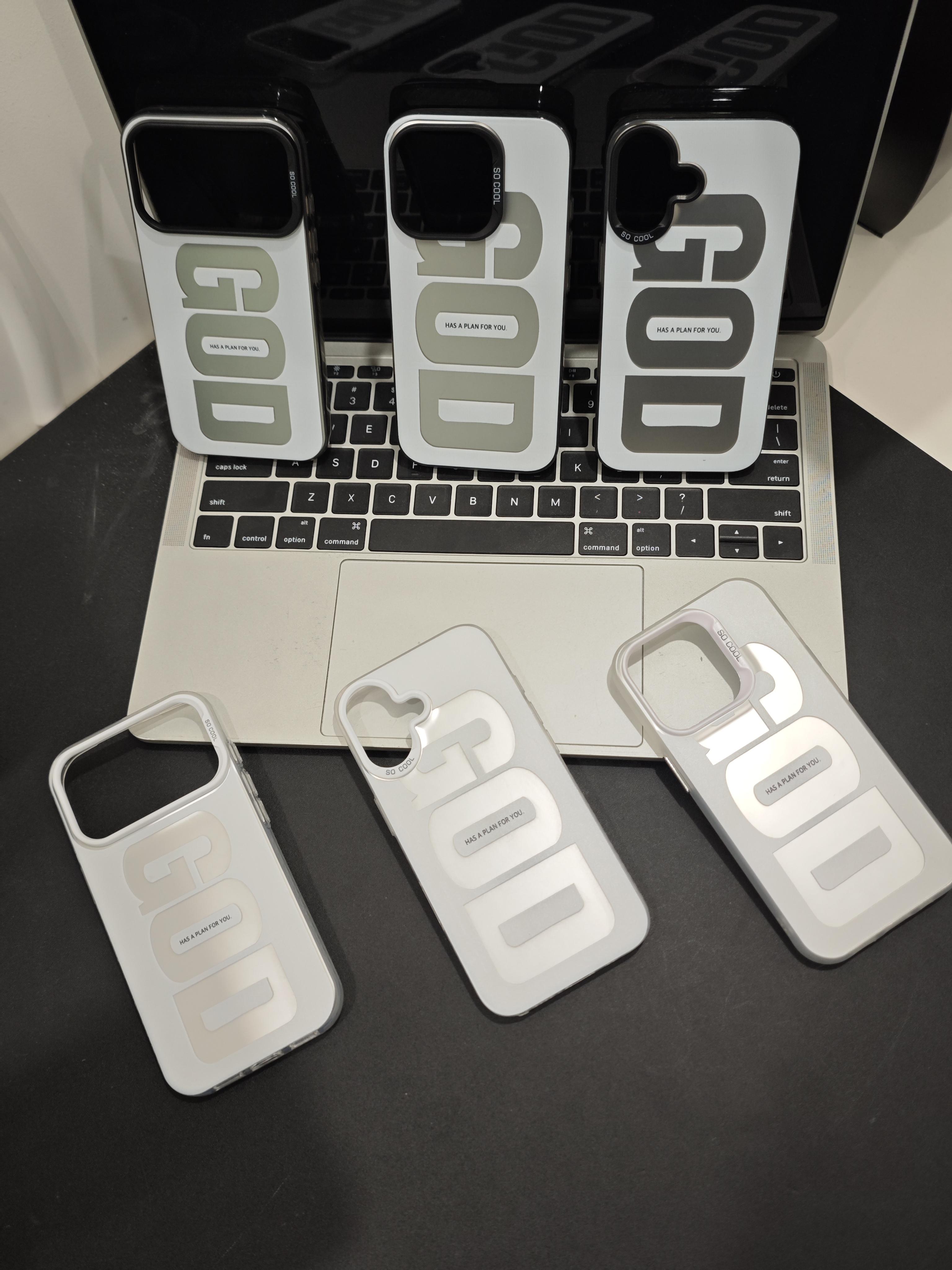 GOD Pattern Fashion TPU Laser Craft Phone Case for iPhone 17 16 15 14 13 12 11 Samsung Galaxy S25 S24 S23 S22 Anti-Drop Protection