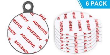 THE WELL KEPT 6 Pcs Clear Adhesive Replacement for Suction Cup Dashboard Phone Mount - Easy to Use, High Bond, Peels Off Without Leaving Residue