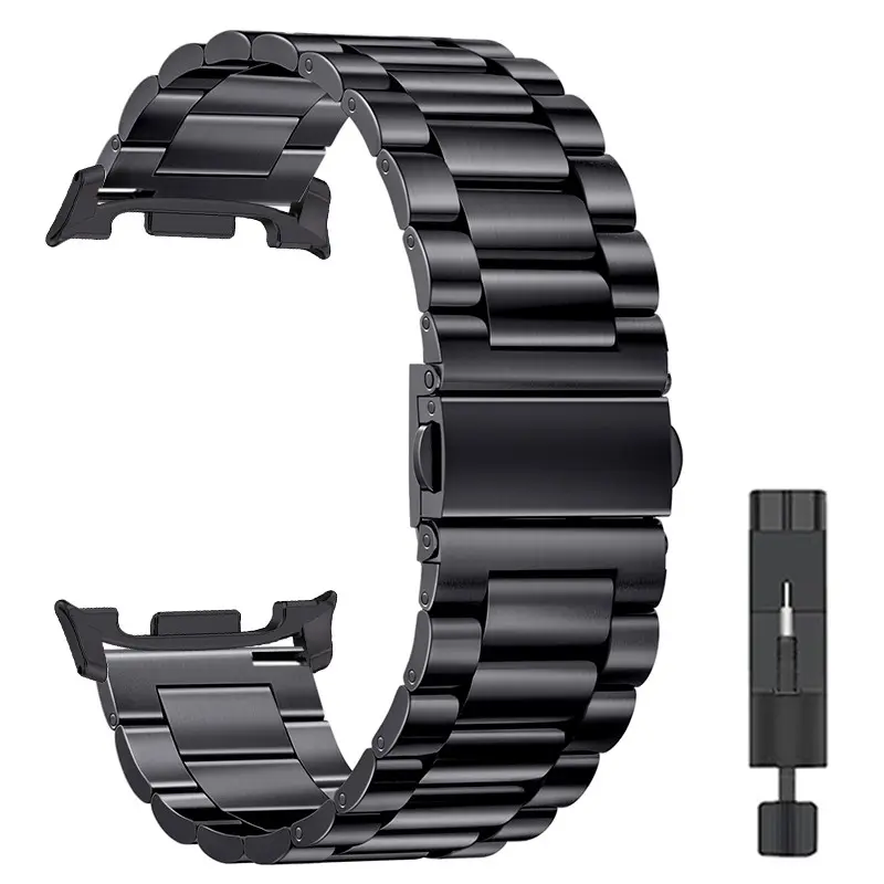 Stainless Steel Watch Strap, Smart Watch Accessories, Smartwatch Accessories, Compatible with Samsung Galaxy Watch 8/8 Lte 40/44mm/watch 8 classic 46mm, Adjustable Band, Unisex, Casual/luxury/business Style
