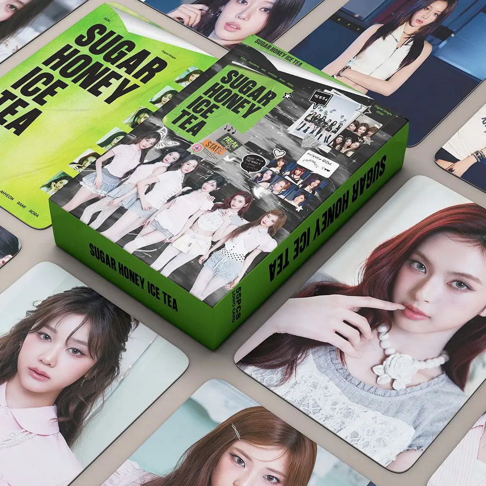 BABYYMONSTER Sugar Honey Ice Tea CHOOM Collection level photo card, Photocard, star sticker and LOMO card set. The quantity is sufficient and the styles are complete. Exquisite layout