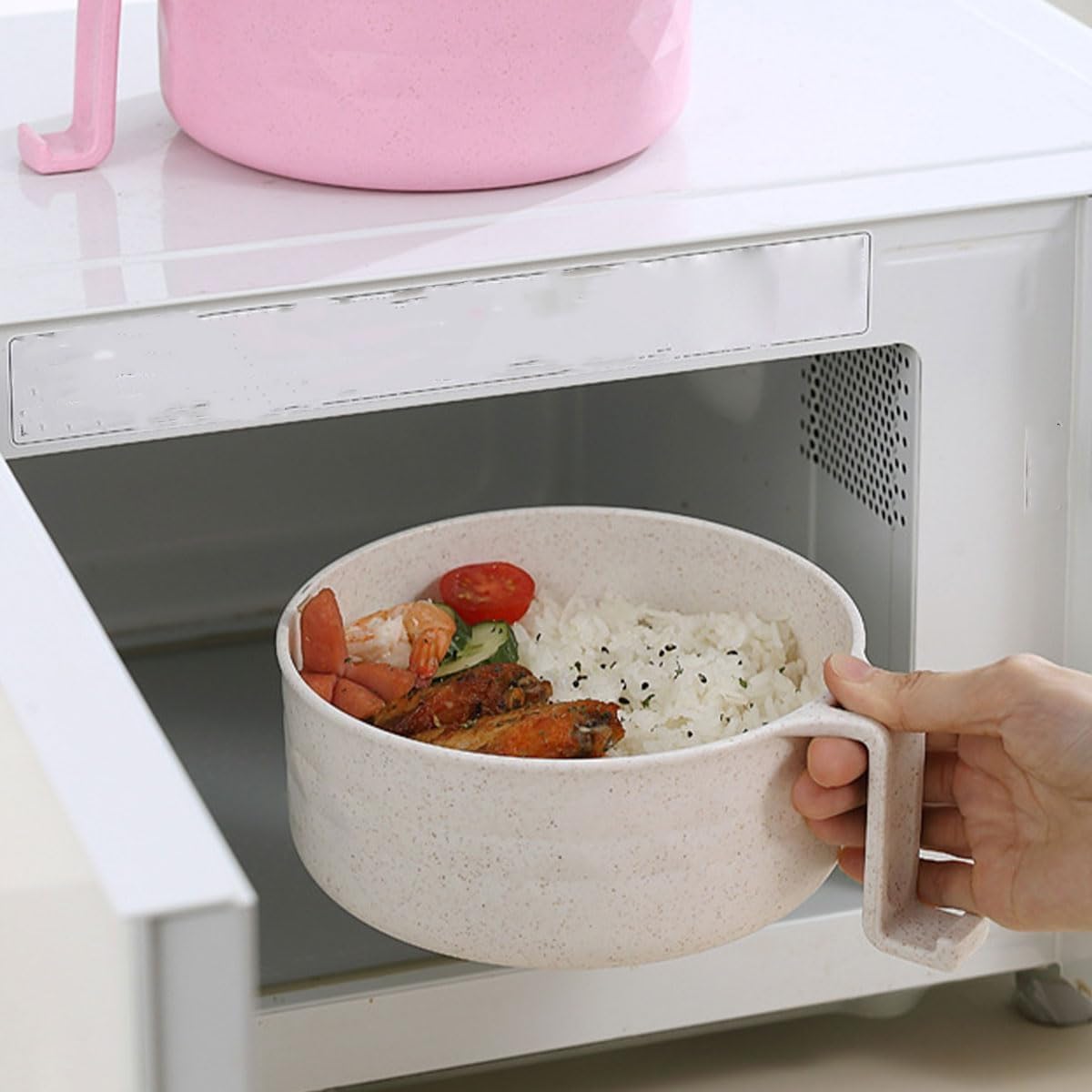 Ramen Bowl Set, 2 Sets Including Bowl & Lid & Spoon & Chopsticks & Fork, Portable Tableware Set, Dinnerware Set for Home Office Dormitory, Tableware Kit, Dinnerware Service Set, Ramen Noodle Tableware