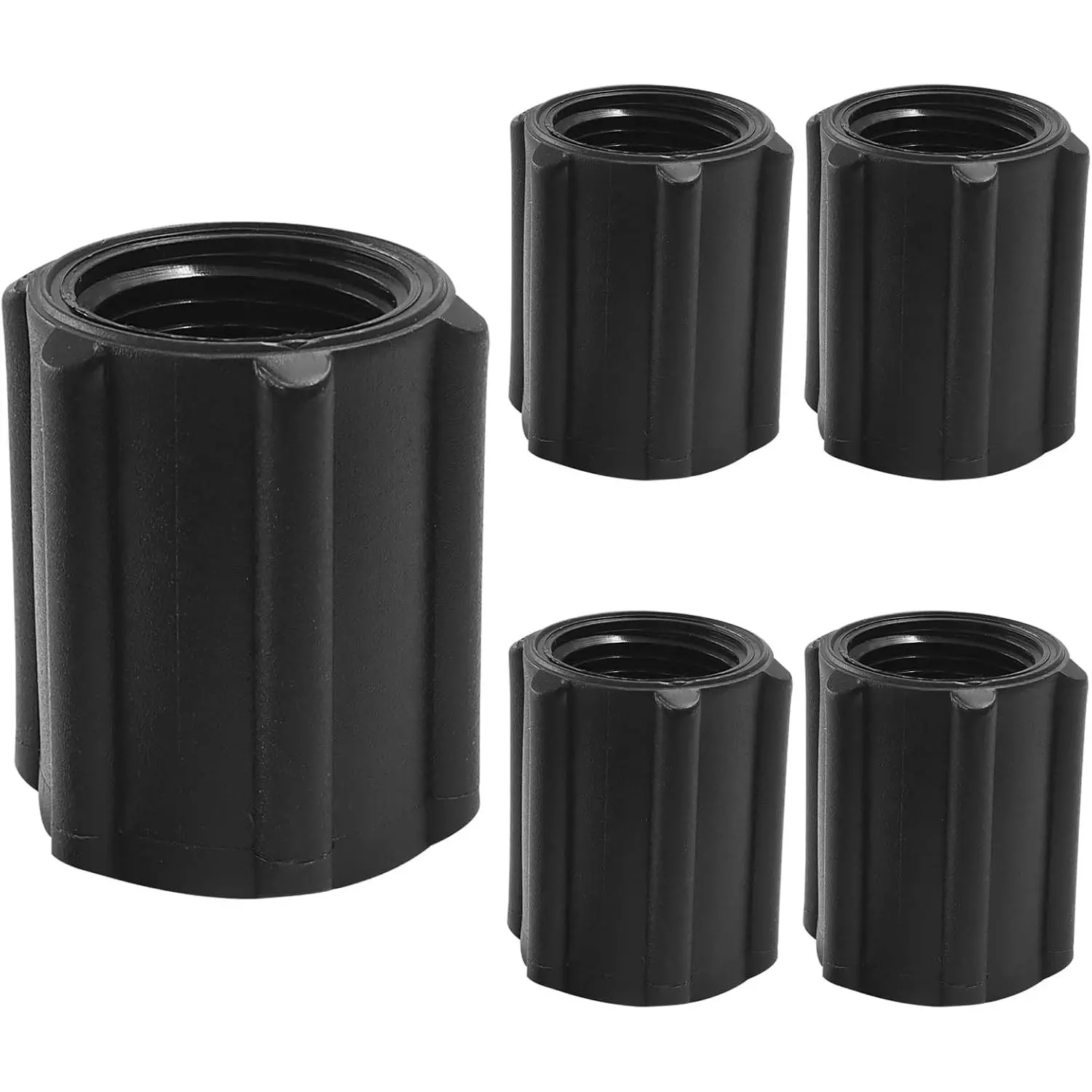 5 Pack 1/2 Inch Double Female Thread Joint PVC Coupling