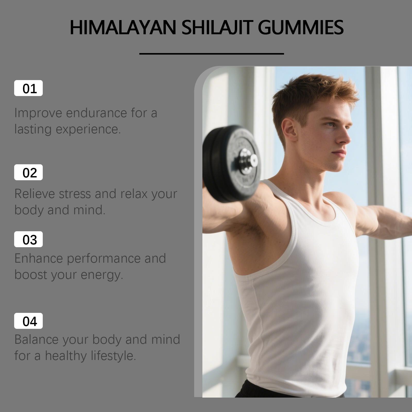 【GRAB 3 NOW】Shilajit Gummies With Ashwagandha, Gokshura & Black Ginger，Daily Care Support for Enhancing Physical Energy Vitality Supplement，shilajit for men Healthcare， Dietary Fitness | 60 Gummies |