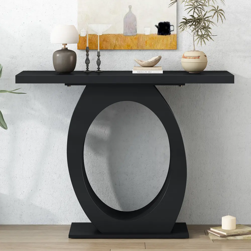 Littleox Modern Console Table Stylish with Egg Shaped Base Boosted Stability Durability Sleek Modern Design Fits Home Decor Perfect for Living Room and Bedroom