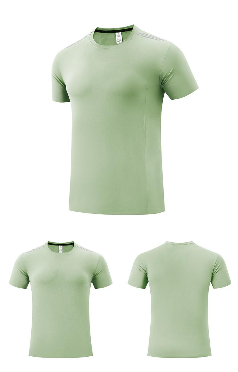 Smooth Nylon Wear-Resistant Ice Silk Quick-Dry T-Shirt for Men, Fitness Running Sports Short Sleeve