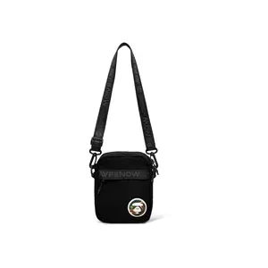Aape SS23 Camo Monkey Face Zip Crossbody Bag – Unisex Casual Nylon Shoulder Bag in Black, Brown, Blue