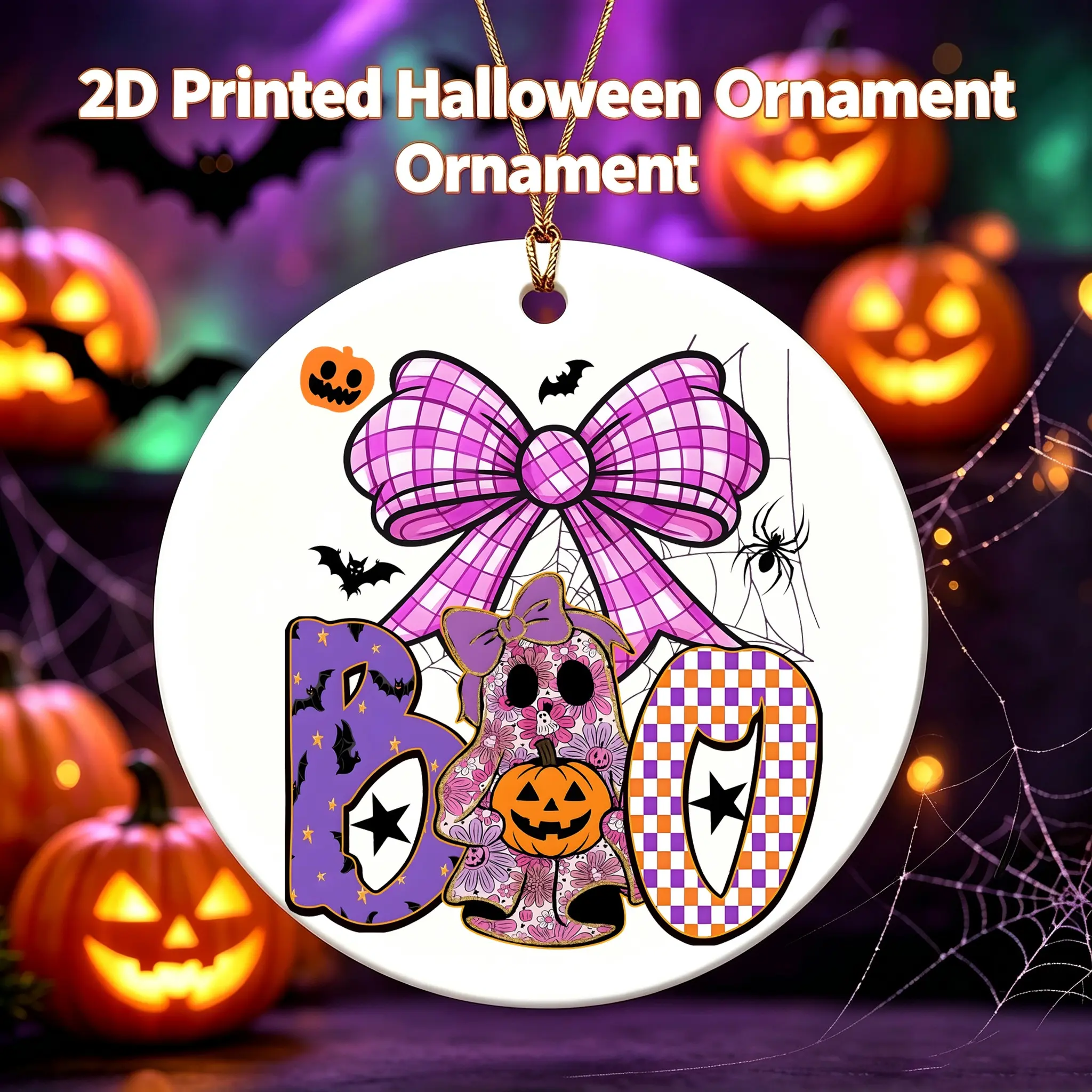 Colorful Cartoon Style Ceramic Ornament Teaching Is A Work Of Heart Pattern With School Supplies Teacher Gift Halloween Decoration 3 Inch