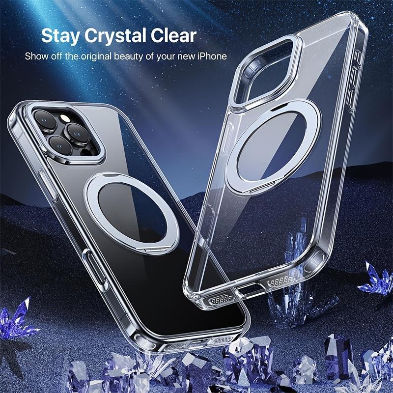 Magnetic Kickstand Phone Case Compatible with iPhone 17 Pro and iPhone 16Promax 15pro 14 13 Pro Max, with 360 ° Rotating Stand Holder, Magnetic Adsorption and Shockproof Prot