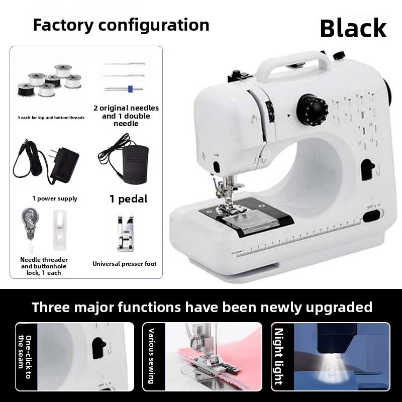 Mini Portable Household Sewing Machine Lockstitch Buttonhole 505 Semi Automatic Multifunctional Desktop