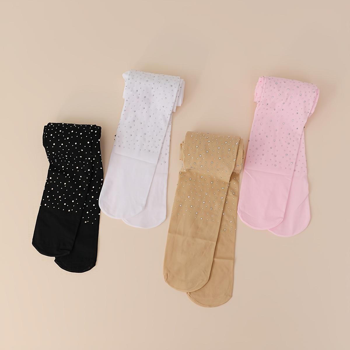 4-Pack Girls' Rhinestone Tights