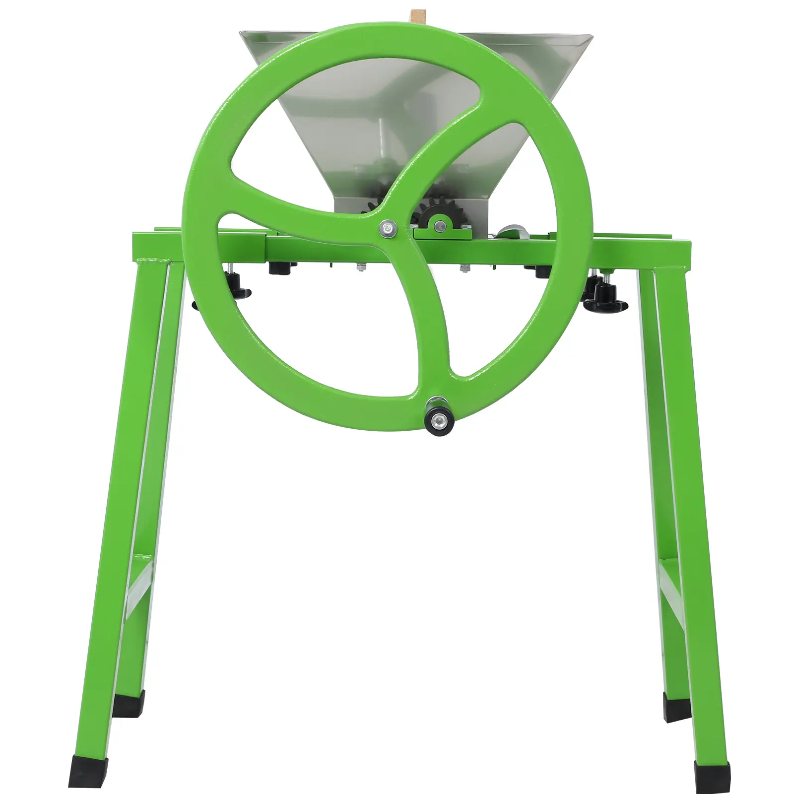 Sturdy 7L Manual Juicer Grinder with Stand, Portable Stainless Steel Fruit Crusher with Wheel & Scatter Pulper, Kitchen Countertop Tool for Wine/Cider Pressing & Home Brewing