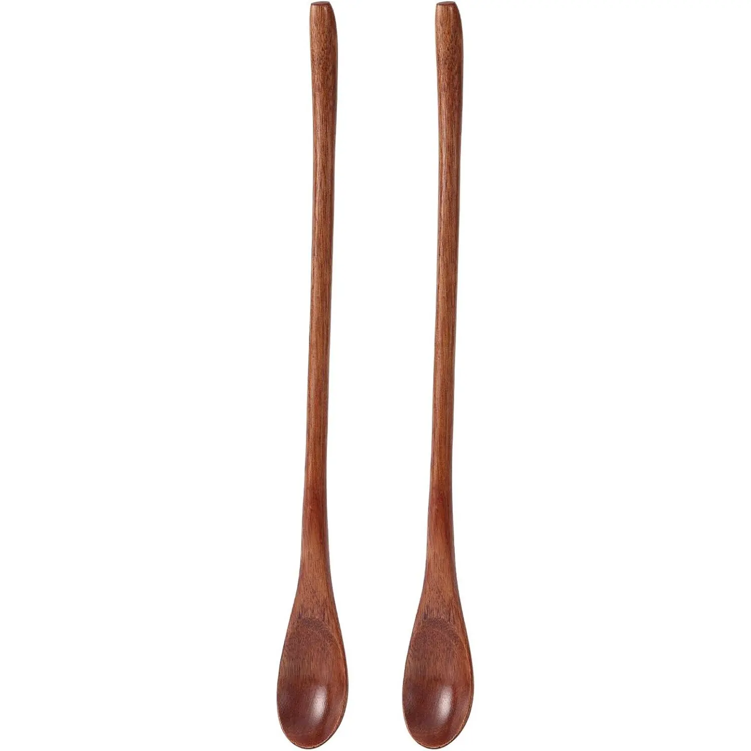 2 count Long Wooden Spoon, 9.25in/23.5cm Long Handle  Honey Spoon for Eating Mixing Stirring Honey Coffee  Soup Wooden Cooking Utensils for  Kitchen Restaurant