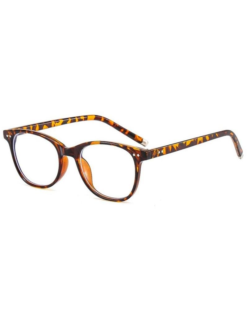 Vintage Square Frame Tortoise Eyeglasses, Trendy Casual Eyeglasses for Women, Fashion Eyeglasses for Work, Daily Clothing Decor, Perfect for Student Daily Use, Fashionable Frames Glasses, Tortoiseshell Glasses