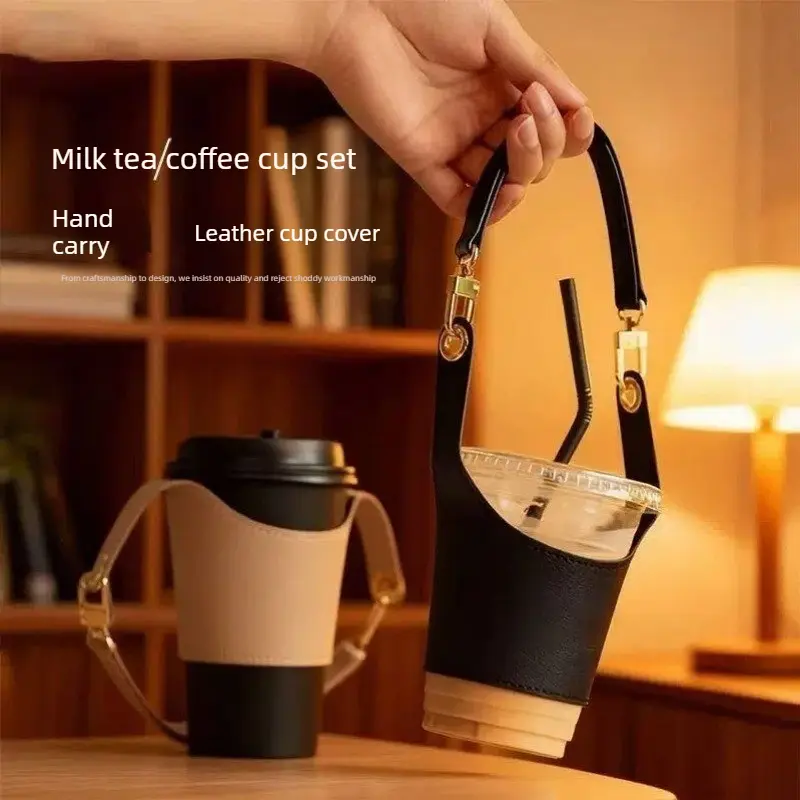 Handheld Coffee Cup Carrier Sleeve, Reusable Takeaway Drink Cup Holder Tote, Lightweight Portable Cup Protector, Cup Not Included Beverage Classic