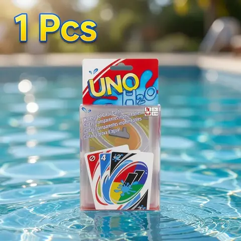 Waterproof Transparent Uno Plastic Poker Cards, Cool Playing Cards, Deck of Cards, Perfect for Pool, Beach Parties, Camping, Travel, Family Card Games, Fun Summer Gift for Family, Kids, Friends, 1 Classic Set