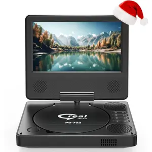 9.5" Portable DVD Player with 7.5" Swivel Display Screen, 5-Hour -in Rechargeable ,  DVD Player,Supports SD Card/USB/CD/DVD and Multiple Disc Formats, High Volume Speaker