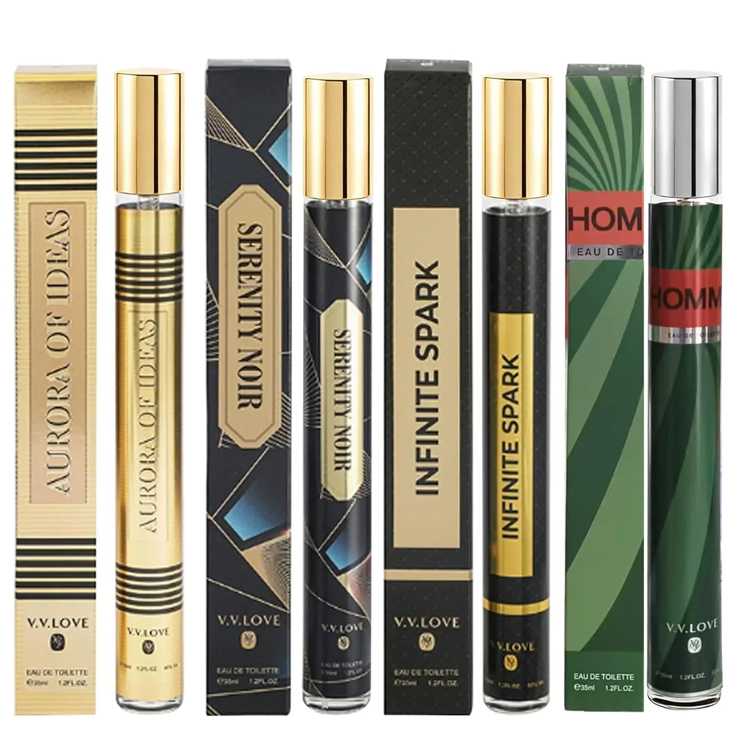 Fathers Day Gift 4 Pack Long Lasting Cologne for Men Eau de Toilette Travel Size Perfume Body Spray Ideal Valentines Day Gifts for Husband Him Stocking Stuffers for Men