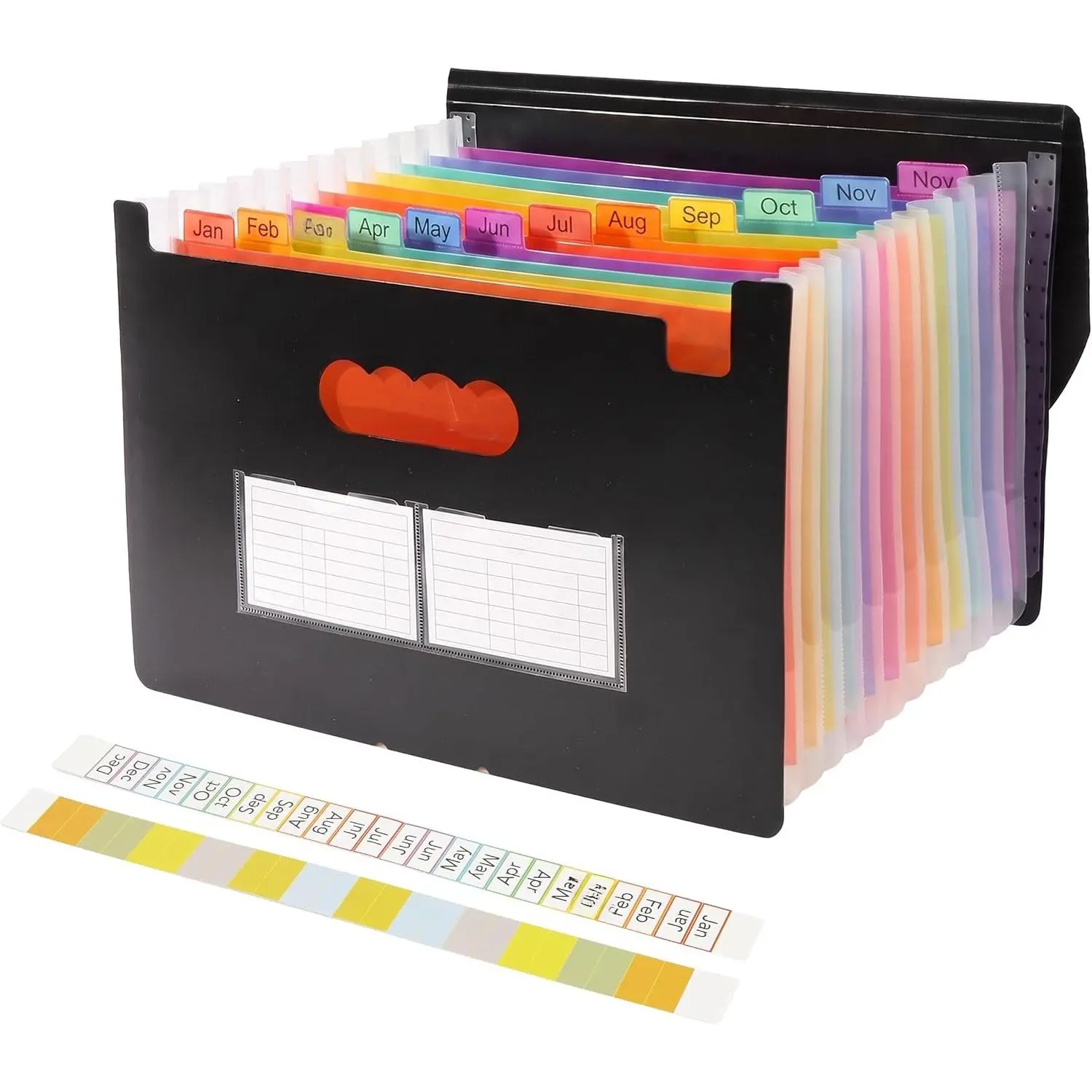 - Accordion File Organizer, Expanding File Folder with 12 Pockets | Portable Letter A4 Size Document Holder with Blank Labels for Bills, Receipts, Tax Papers, School, Office &  Filing