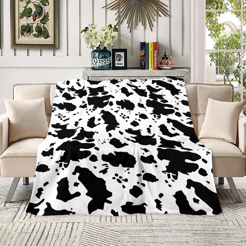 Cow Print Blanket Collection – Hot Pink Black Light Pink Turquoise Western Farm Animal Pattern Ultra Soft Cozy Plush Fleece Throw Blankets Perfect For Cowgirl Aesthetic, Country Home Decor & Farm Lovers