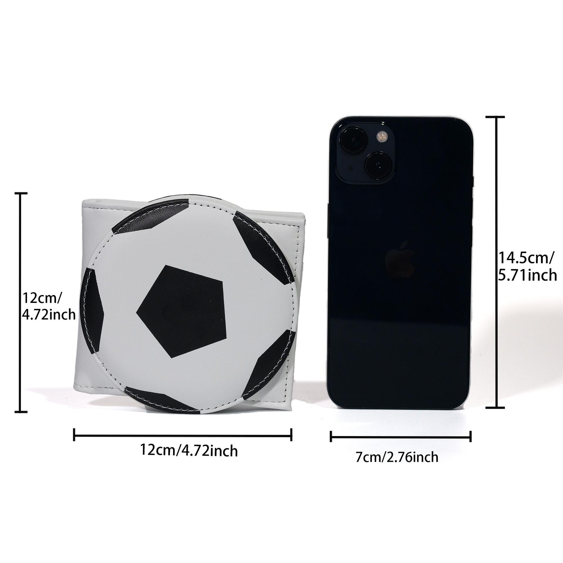RFID anti-theft brush anti magnetic wallet, irregular wallet, Hamburg wallet - football wallet