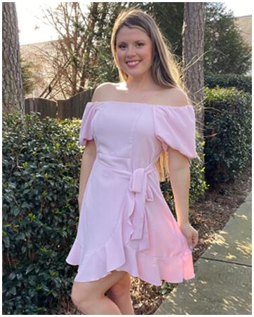 OFEEFAN Womens Summer Dresses Square Neck Puff Sleeve Tie Waist Short Dress SpringStatements