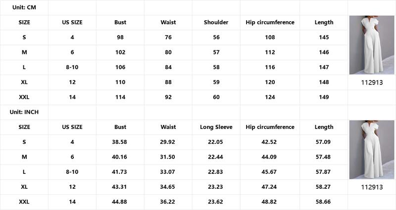 UOOZEE Women's Basic Cap Sleeve Wide Leg Jumpsuit - Fitted Polyester Work Outfits Womenswear Overall with V-Neckline - Chic & Elegant Style (the size is one size smaller,it is recommended to order a size larger) Shortsleeves teacher/interview outfits