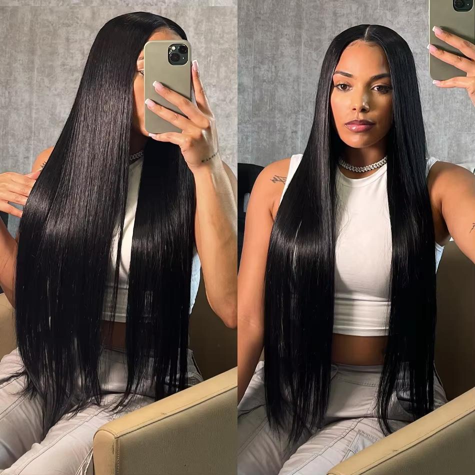18 36 Inch Raw Virgin Unprocessed  Human Hair Extensions 12A Bone Straight 1 2 3 4 Bundles Double Weft Bulk Braiding Hair