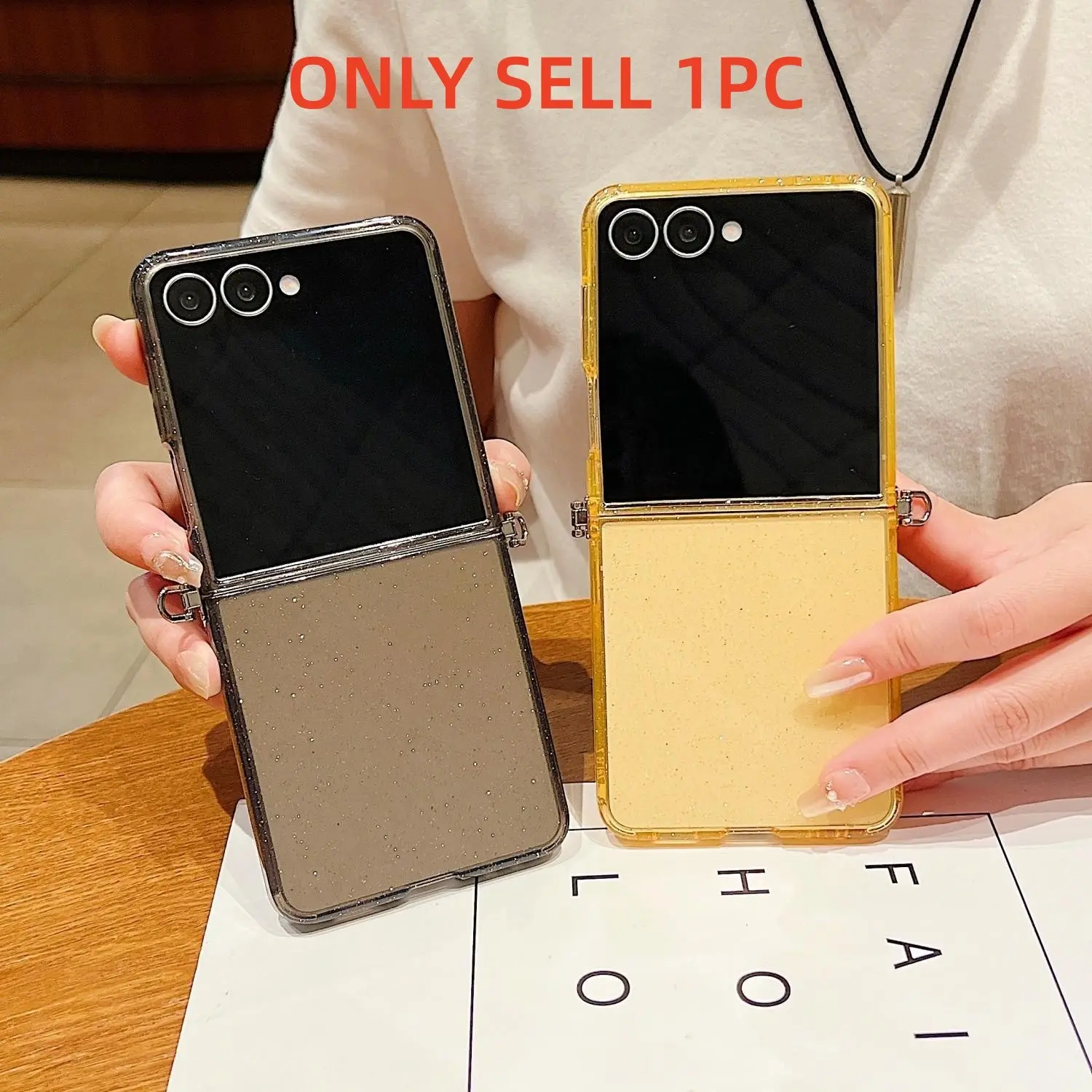 Fashion Glitter Transparent Phone Case for Samsung Galaxy Z Flip8/flip7/flip6/flip5/flip4, Soft Tpu Protective Cover, Clear Tpu Covers, Mobile Phone Casing, Phone Cover Casing