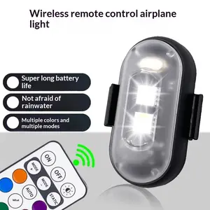 Wireless Remote Control LED Strobe Warning Light, 7 Color Flashing Drone Navigation Light, Rechargeable Universal Safety Signal Lamp for Car Motorcycle Bike Aircraft RC Drone