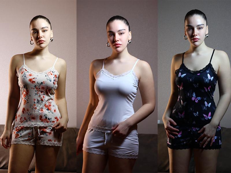 Women's Camisole Pajama Set Modal Pajamas Lace Trim Short Pajama Set with Shorts Easter Gift Women's Camisole Pajama Set Modal Pajamas Lace Trim Short Pajama Set with Shorts Easter Gift