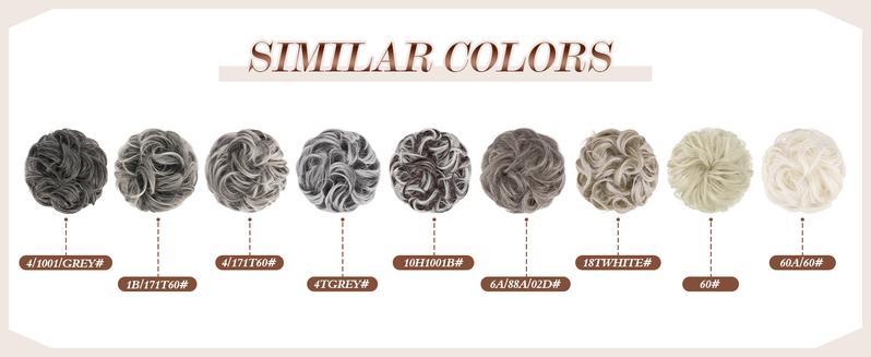 messy bun hair large wavy curly elastic scrunchies ponytail extensions synthetic chignon hairs for women black 1 94oz messy bun hair large wavy curly elastic scrunchies ponytail extensions synthetic chignon hairs for women black 1 94oz