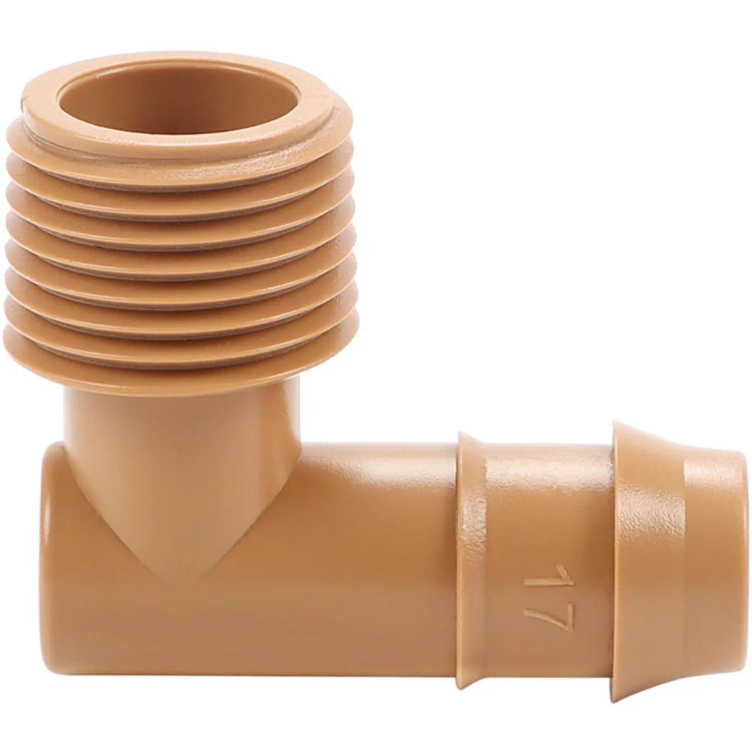 12 Pieces 1/2 Inch PVC to 1/2 Inch Drip Irrigation Adapter Fittings, 1/2" Male Pipe Thread(MPT) x 1/2" Drip Line Barbed Elbow Connectors 1/2-in PVC to 1/2-in Poly Tubing Adapter