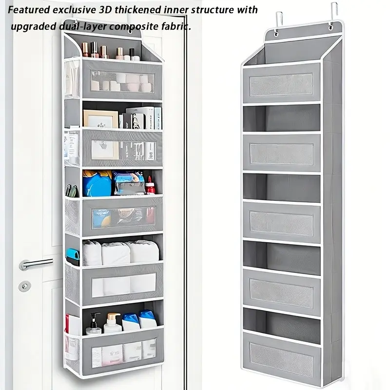 Five-Tier Hanging Storage Box | Large Capacity Multi-Layer Hanging Organizer, Anti-Tip, Durable Structure | Ideal Gift for Halloween and Christmas, Also Suitable for Bedroom, Bathroom, and Pantry Storage, Fabric Storage Organizers