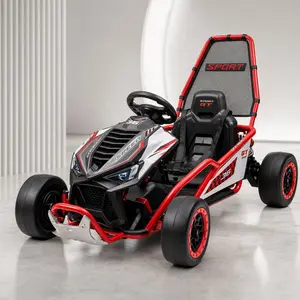 ARCH 24V 400W Electric Kids' Ride-On Go Kart Drift Car - 4-Wheel Design, Protective Roll Cage, EVA Front Tires, Rear Suspension, 5-7.5 MPH, 5-Point Safety Harness, Fast-Paced Drift Mode, Music, Bluetooth for Ages 6-12