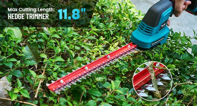 Seesii 6-in-1 Cordless Pole Saw and Pole Hedge Trimmer Grass Shears Combo Kit, Electric Mini Chainsaw with 2*4.0 Ah Batteries, Extension Tree Prunner, Bush Trimmer Limb Branch Cutter, 16ft Long Reach CP610 #TikTokShopBlackFriday