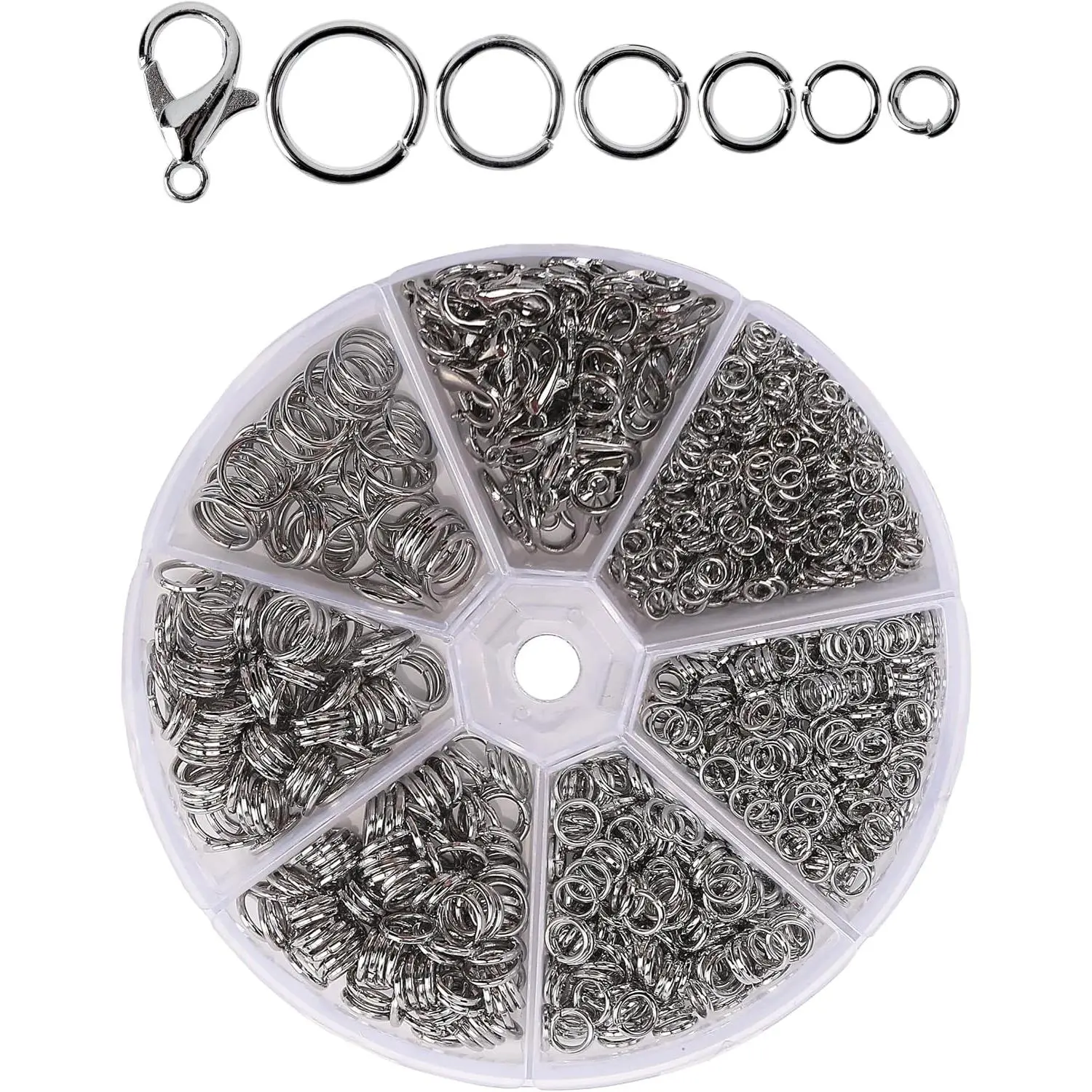 - O Jump Rings Set, 1014 count |  Metal Jump Rings with Lobster Clasps, 6  Sizes (4–10 mm),  Making Findings for DIY Crafts, Bracelets