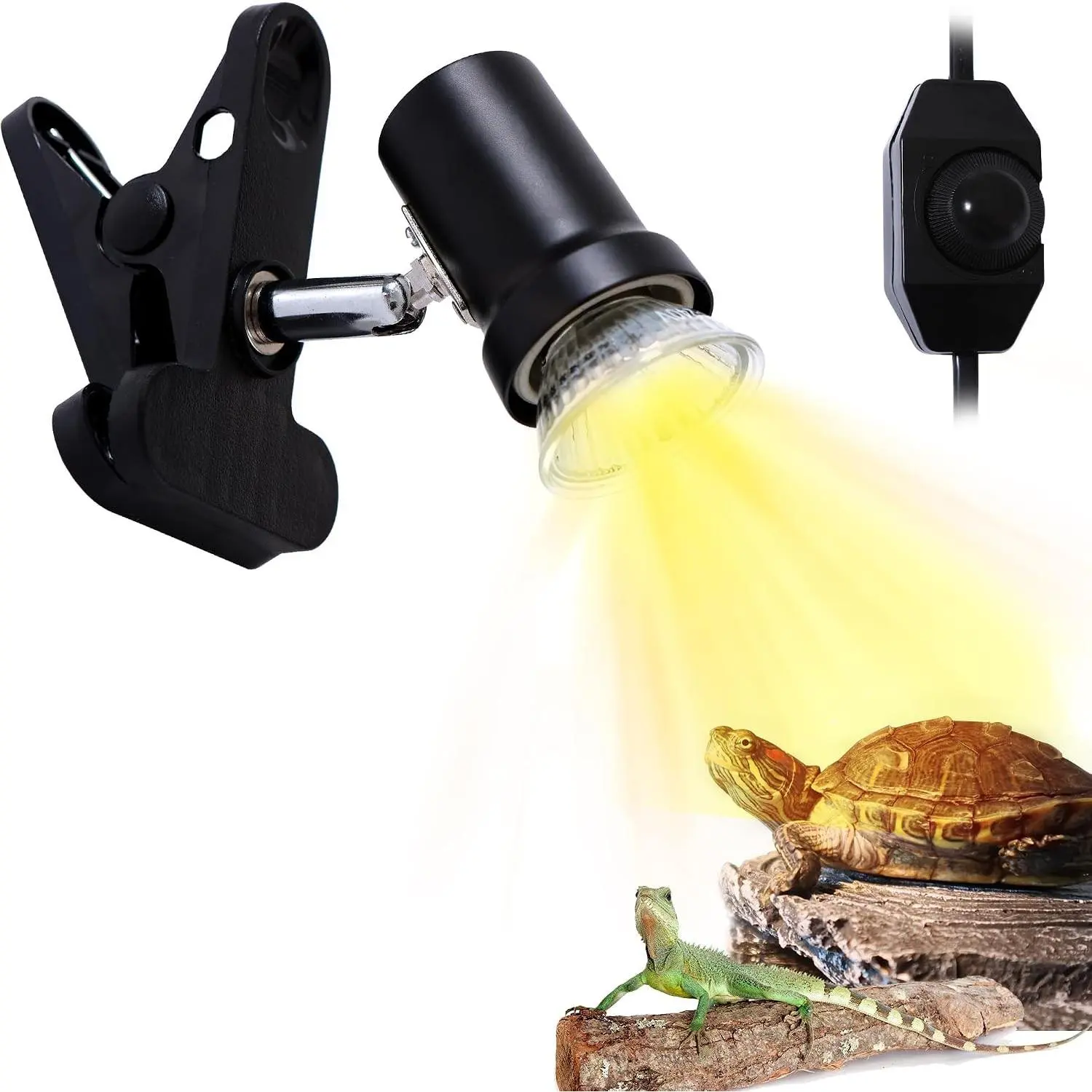50W Halogen Bulb Heat Lamp with UVA-UVB Light for Aquarium Turtle Tank, Basking Light for Reptiles (Tortoise, Lizard), 50W Power