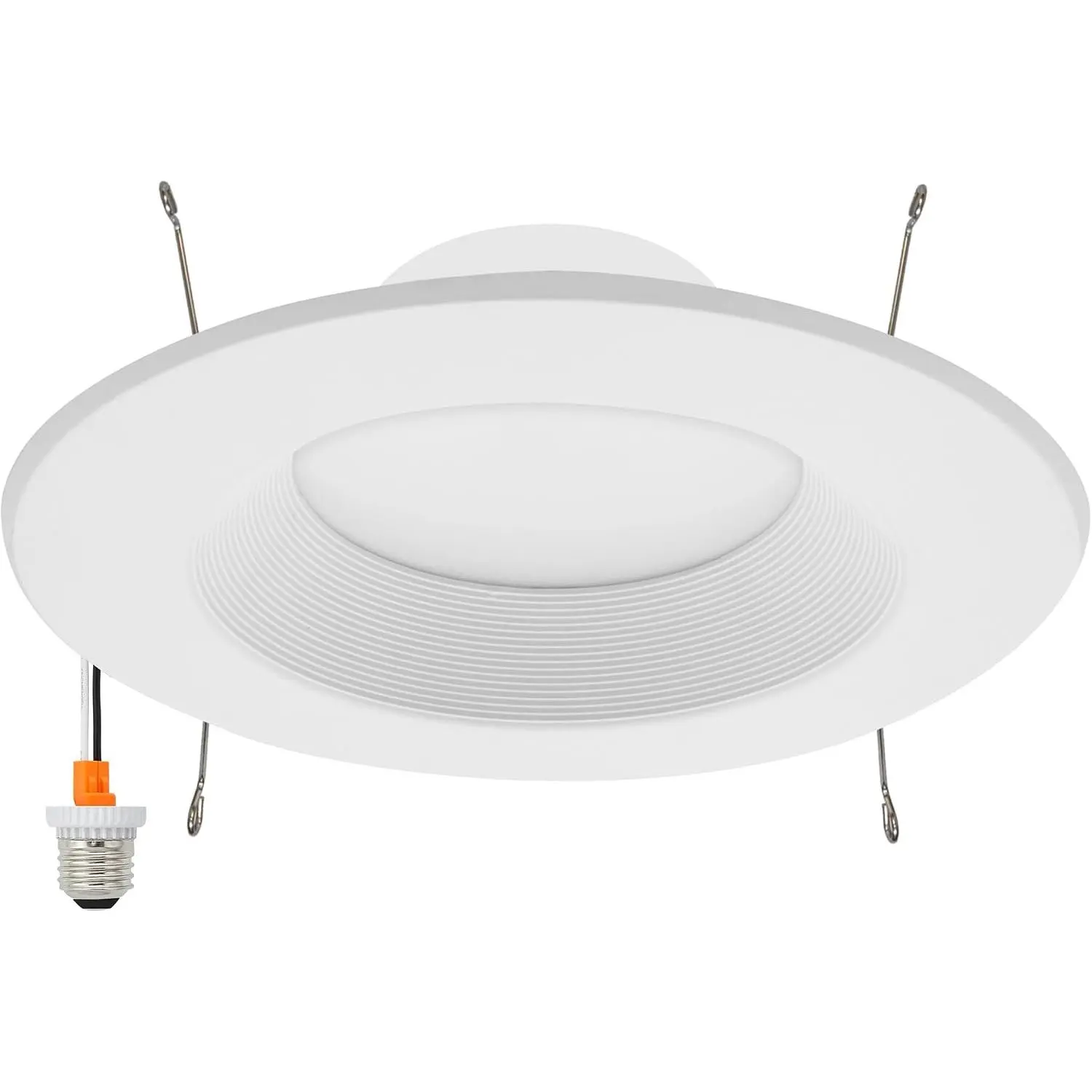 5 in. & 6 in. 5 CCT Retrofit Recessed LED Downlight - 1300 Lumens, E-26 Quick Connect, Dimmable, Color Selectable 2700K-5000K (2700K/3000K/3500K/4000K/5000K), for Living Rooms and Kitchens