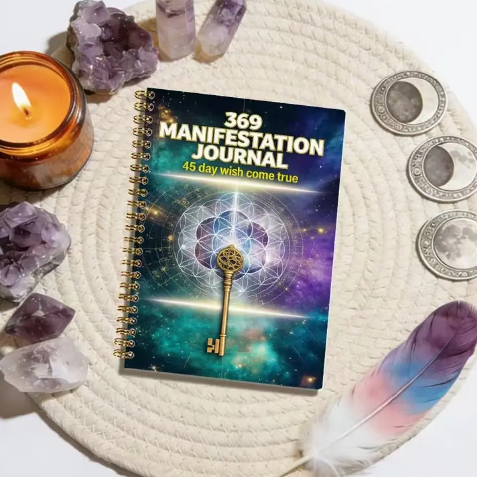 Star Cloud Life Flower 369 Manifestation Notebook, Ideal for Personal Growth, Inspirational Journaling, Perfect Gift for Self-Improvement Enthusiasts