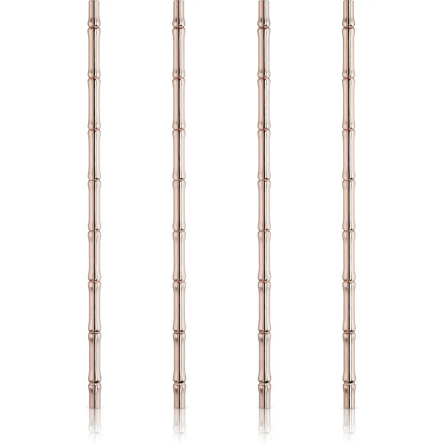 Stainless Steel  Straws -  Copper   Straws-   Finish Metal Drinking Sipper 9.5 Inch, Set of 4