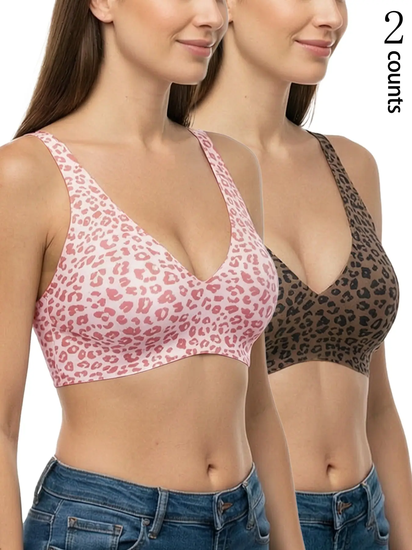 Wireless Bralette with Jelly Strip, Seamless Deep V Push-Up Racerback Lingerie, Medium Support, Comfortable Daily Wear, Elegant Style