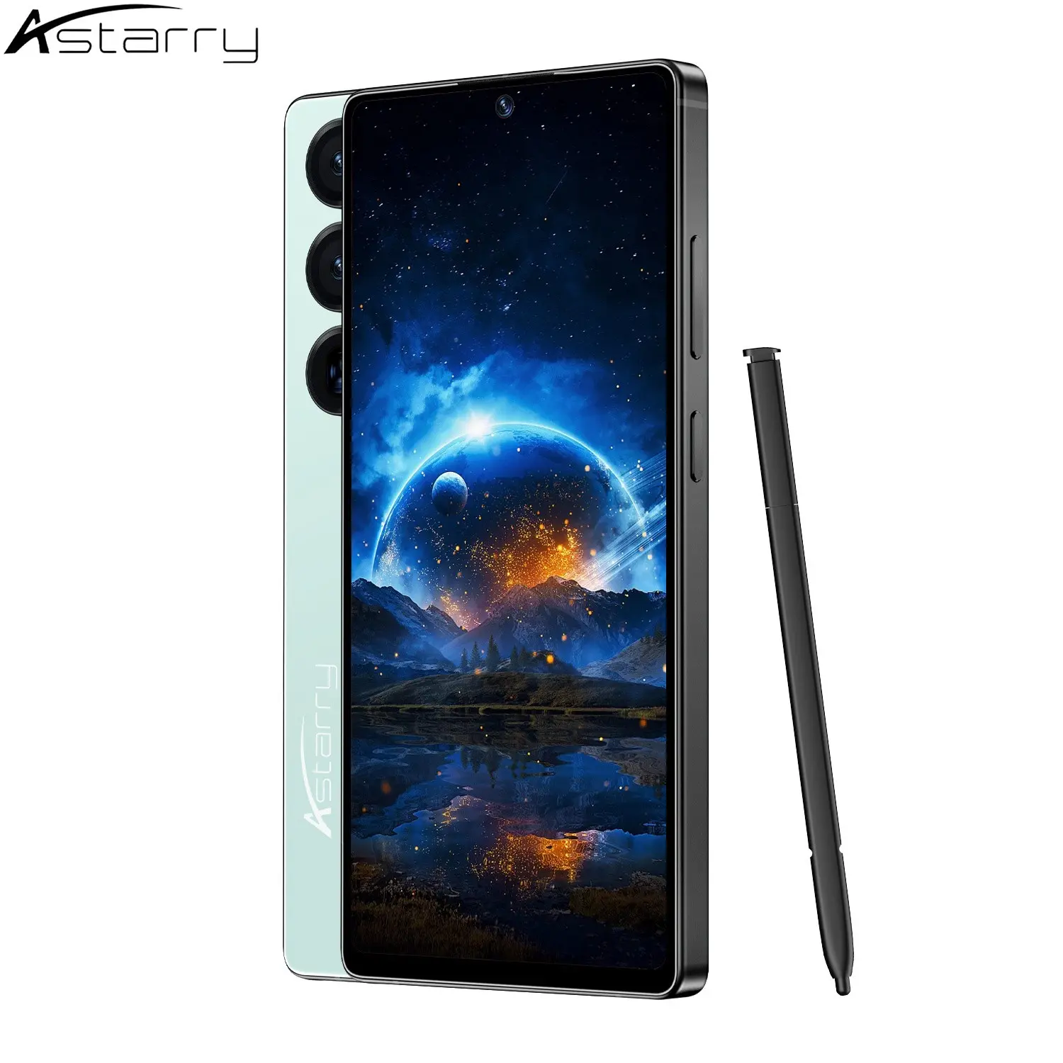 Astarry-25 Ultra Global Unlocked 4g Touchscreen Smartphone, 6.75-Inch HD Display, 6gb RAM + 128GB Storage, 4100mah Battery, Android 12.0, Dual Sim, Stylus Pen, GPS, Tempered Glass