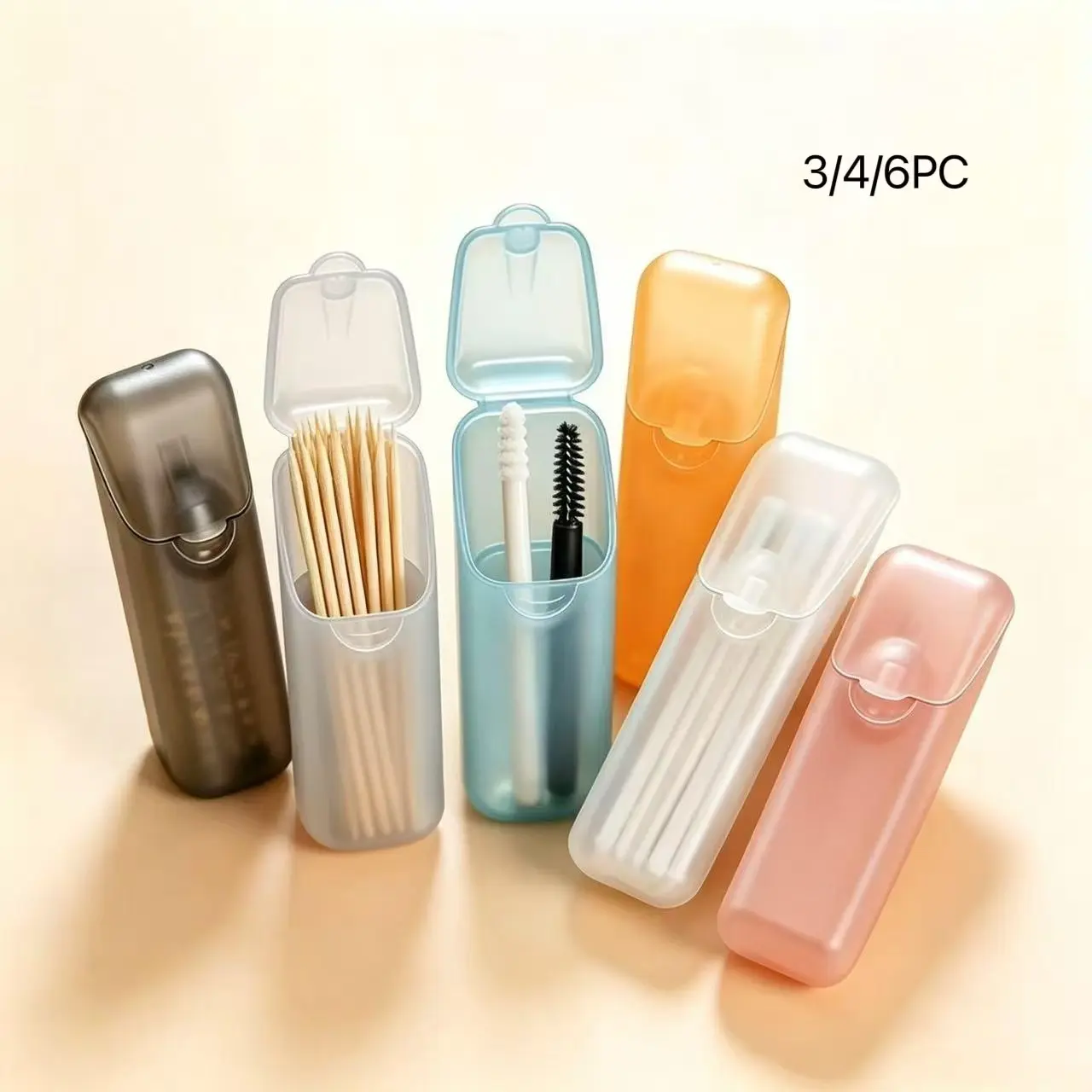 Mini Portable Tidy Storage Boxes, PP Plastic Material Organizer for Travel, Small Items, Toothpicks, Dental Floss, Pills, Jewelry, Random Colors, Multi-Functional
