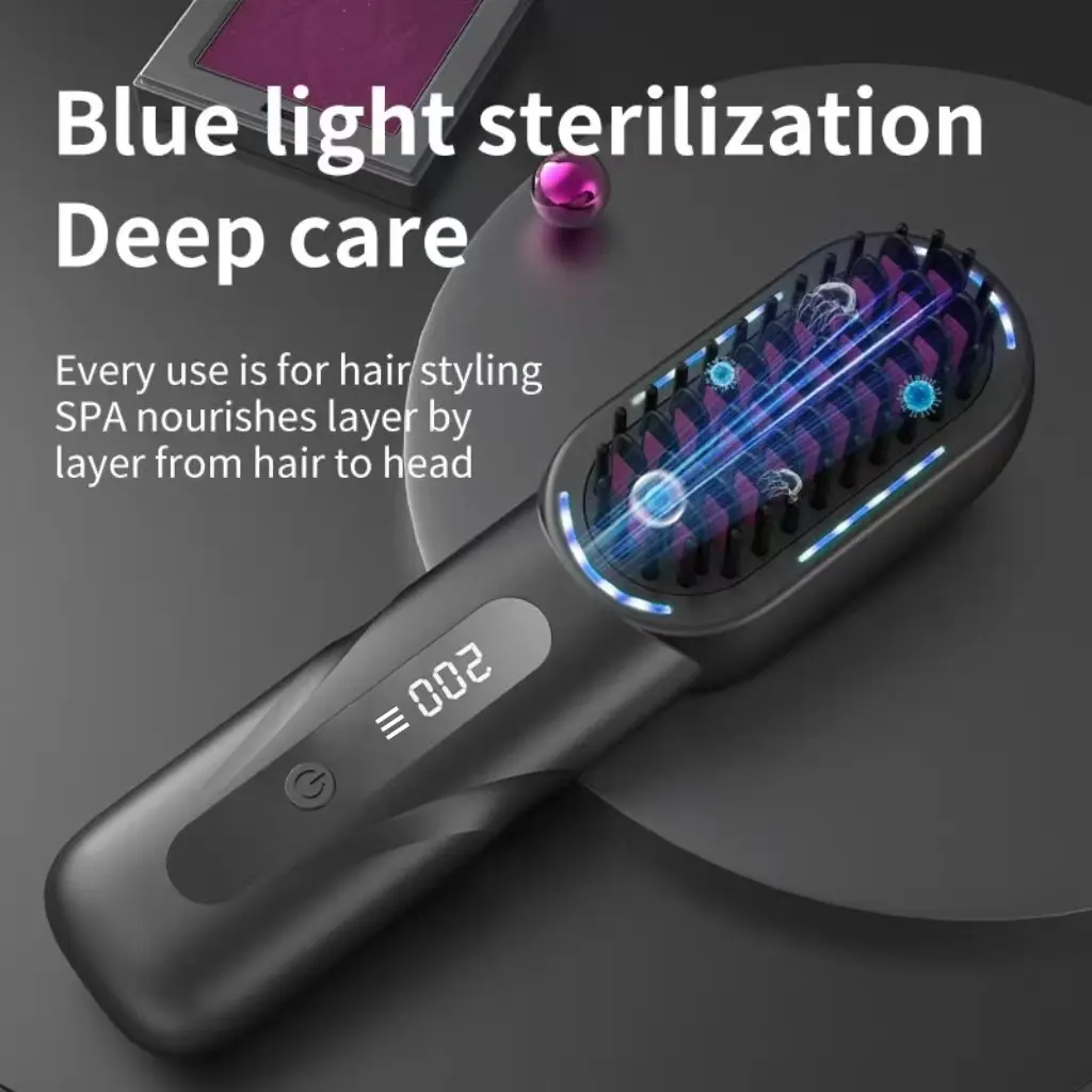 Wireless Hair Straightener, Smart 4-Temperature Settings, Lightweight & Portable, 5000mah Long Battery Life, Easy Operation, Daily Hair Care